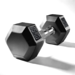 Amjee Rubber Coated Hexa Dumbbell Set of 2 (5Kg x 2) for Home Gym – Weights for Men & Women – Exercise Equipment (Black) - 15kg